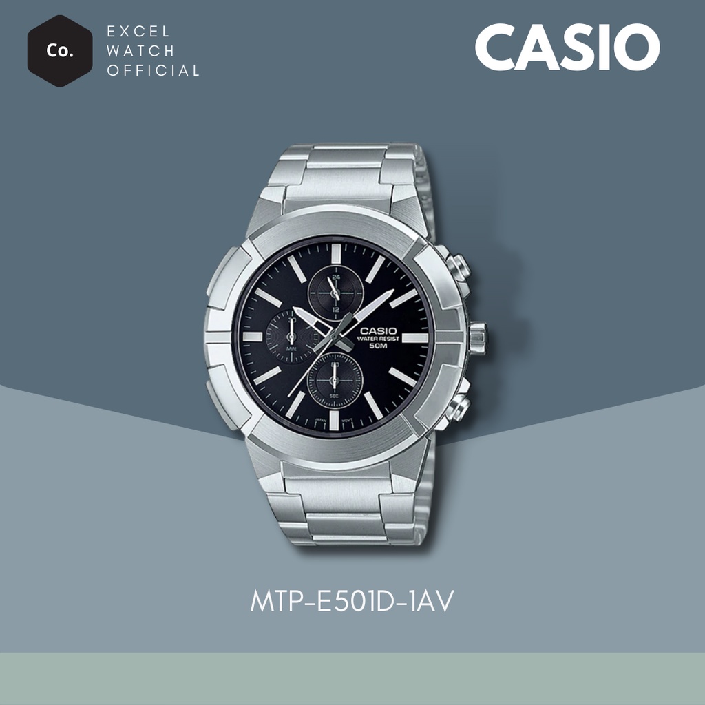 นาฬิกาข้อมือ-casio-ผู้ชาย-รุ่น-mtp-e500d-mtp-e501d-analog-สายสเตนเลสสตีล-ทนทาน-ประกัน-1-ปี