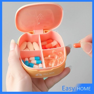 กันน้ำและกันชื้น กล่องเก็บของ กล่องเก็บยาขนาดเล็ก กล่องแยกยา กล่องจัดระเบียบยา Silicone pill box