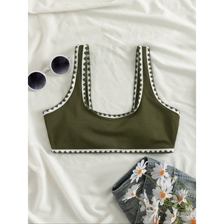 Shein Bikini Top เสื้อบิกินี่ Dark Green