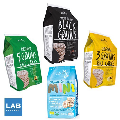 Allrite Organic Rice Cakes ธัญพืชอบกรอบออร์แกนิค 100% | Shopee Thailand
