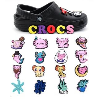 ใหม่ จี้การ์ตูนกราฟฟิตี้ Salamander น่ารัก วัสดุ PVC สําหรับตกแต่งรองเท้าแตะ Crocs DIY