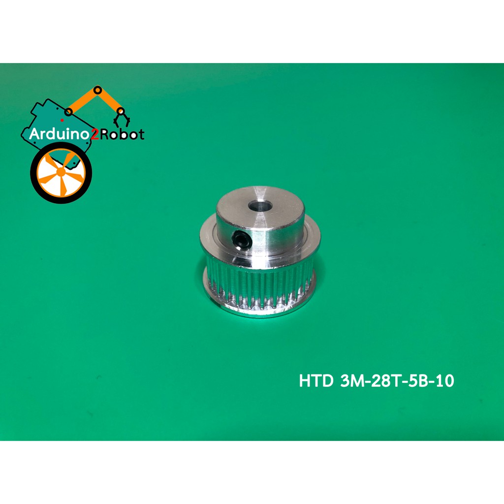 htd-3m-timing-pulley-28-teeth-bore-5mm-สำหรับสายพาน-3m-belt-width-10mm-htd-3m-28t-5b-10