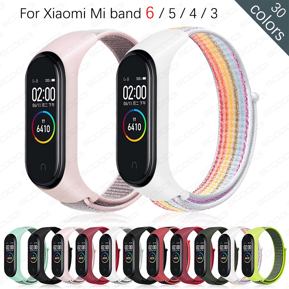 ราคาและรีวิวสายนาฬิกาข้อมือ ไนลอน สําหรับ Xiaomi mi band 7 6 5 4 3 NFC