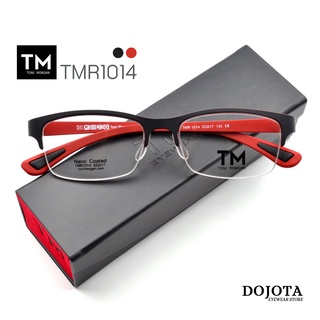กรอบแว่นครึ่งกรอบ Toni Morgan รุ่น TMR1014 สีดำ/แดง Made in Korea