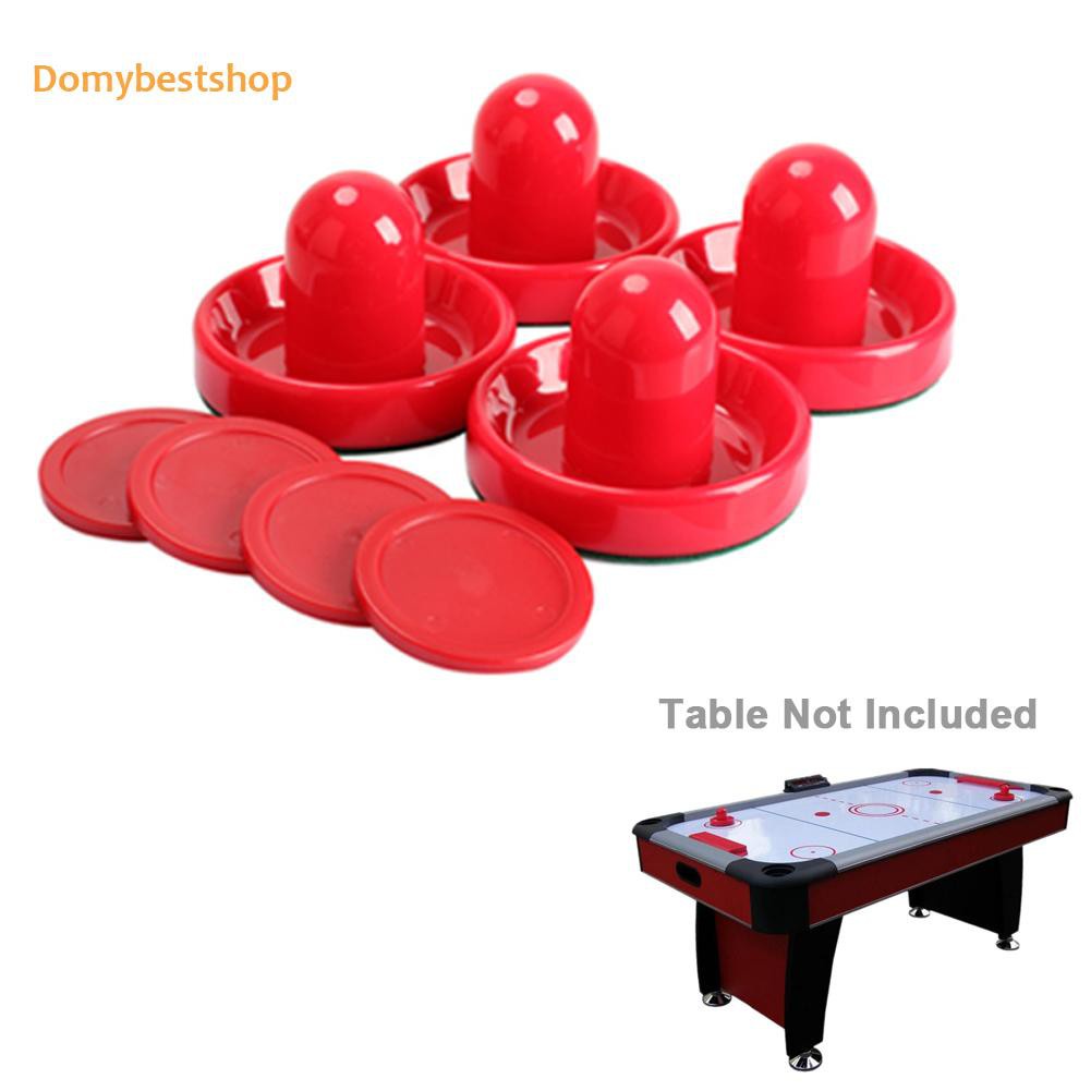 ภาพหน้าปกสินค้าDomybestshop โต๊ะแอร์ฮอกกี้ 4 ชิ้นพร้อมแผ่นสักหลาดสีแดง 4 ชิ้น