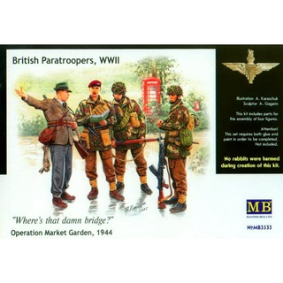 โมเดลประกอบฟิกเกอร์ทหาร Master Box 1/35MB3533 British paratroopers, 1944. Kit 1