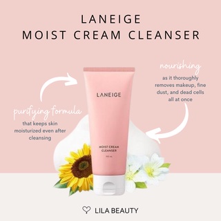 Beauty-Siam แท้ทั้งร้าน !! โฟมล้างหน้า LANEIGE MOIST CREAM CLEANSER 30 ML.