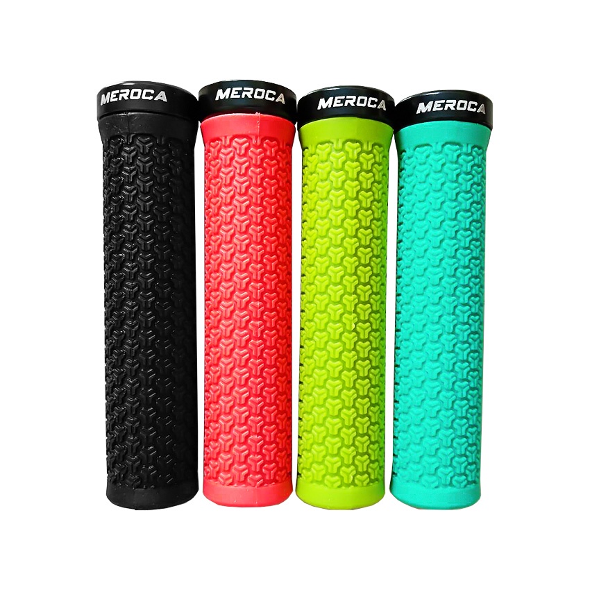 meroca-ปลอกแฮนด์จักรยานเสือภูเขาแบบกริ๊พล็อค-ปลอกแฮนด์ซิลิโคน-bicycle-silicone-handle-grips