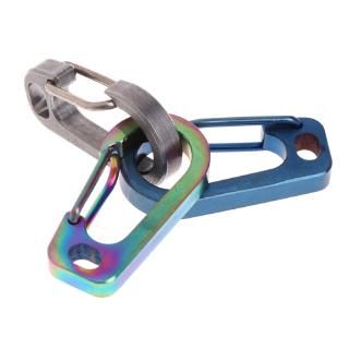 ภาพขนาดย่อของภาพหน้าปกสินค้าFUN qtg Titanium Alloy Carabiner Keychain Spring Flat Hole D Flashlight Buckle EDC Tool จากร้าน funstoring.th บน Shopee