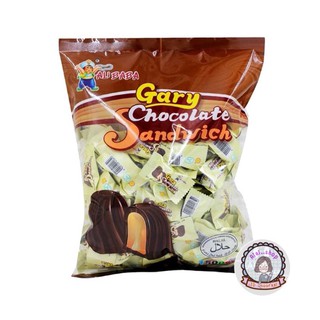 Gary Chocolate sandwich ตราอลีบาบา(ช็อกโกแลตแซนวิช) 1 ถุงมี 150 เม็ด