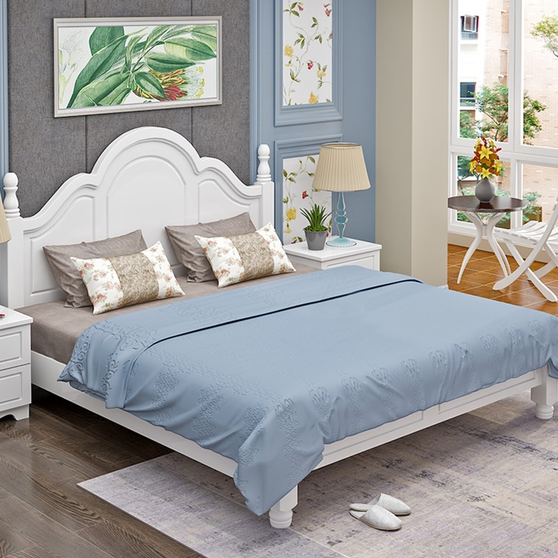 เตียงไม้เนื้อแข็งที่ทันสมัยเรียบง่าย-ลักษณะเตียงสวยงาม-เตียง1-8เมตร-ฐานเตียง-6-ฟุต