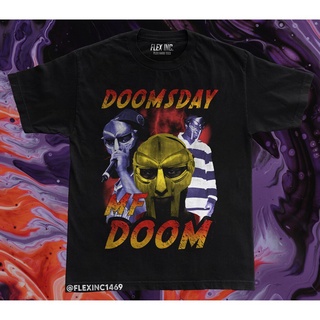 เสื้อยืดคอกลม Kaos MF Doom Doom Doomsday วินเทจ Bootleg แร็พเสื้อยืดผู้หญิง