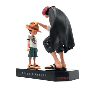 โมเดล ของเล่น Shanks  Luffy ลูฟี่  One Pieceวันพีช  ขวัญของเล่นทำมือ ตกแต่งโต๊ะ เด็กผู้ชาย ญี่ปุ่น การ์ตูน