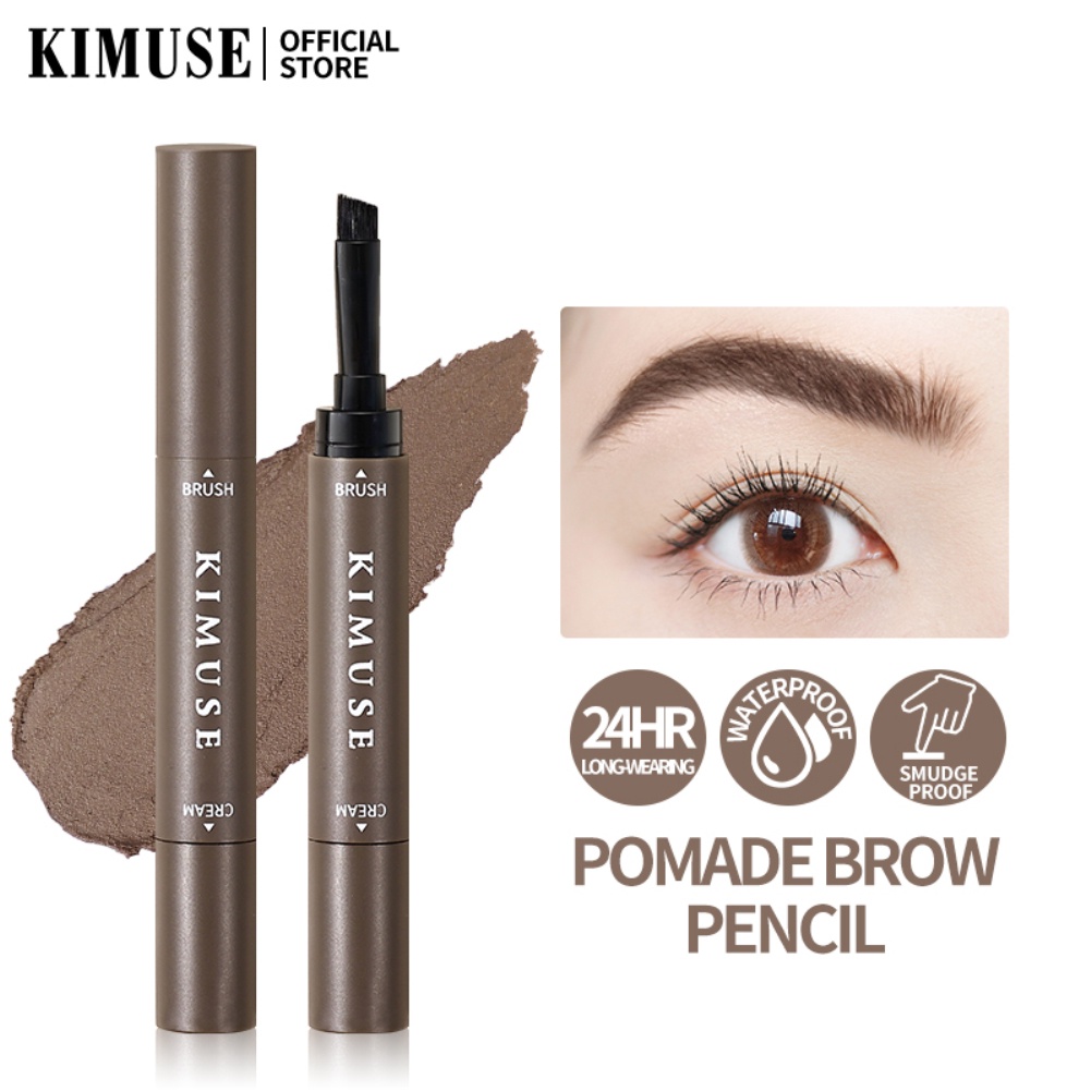 kimuse-ครีมเจลเขียนคิ้ว-พร้อมแปรง-2-in-1-ดินสอเขียนคิ้ว-โพเมด-ติดทนนาน-และกันน้ํา-แต่งหน้า-ที่เขียนคิ้ว-แสตมป์-double-head-eyebrow-cream