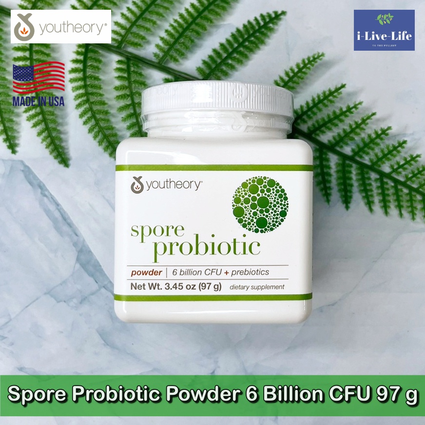 Youtheory- Spore Probiotic Powder 6 Billion CFU 97 g สปอร์ โปรไบโอติค 3 ...