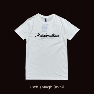 เสื้อยืดผ้าฝ้ายพิมพ์ลายขายดีเสื้อยืด  ลาย Marshmallow ผลิตจาก Cotton USA 100%