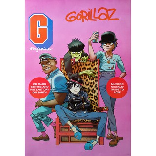 โปสเตอร์ รูปวาด วง ดนตรี กอริลลาซ GORILLAZ POSTER 24”x35” Inch Alternative Rock Hip Hop Cartoon Music V5