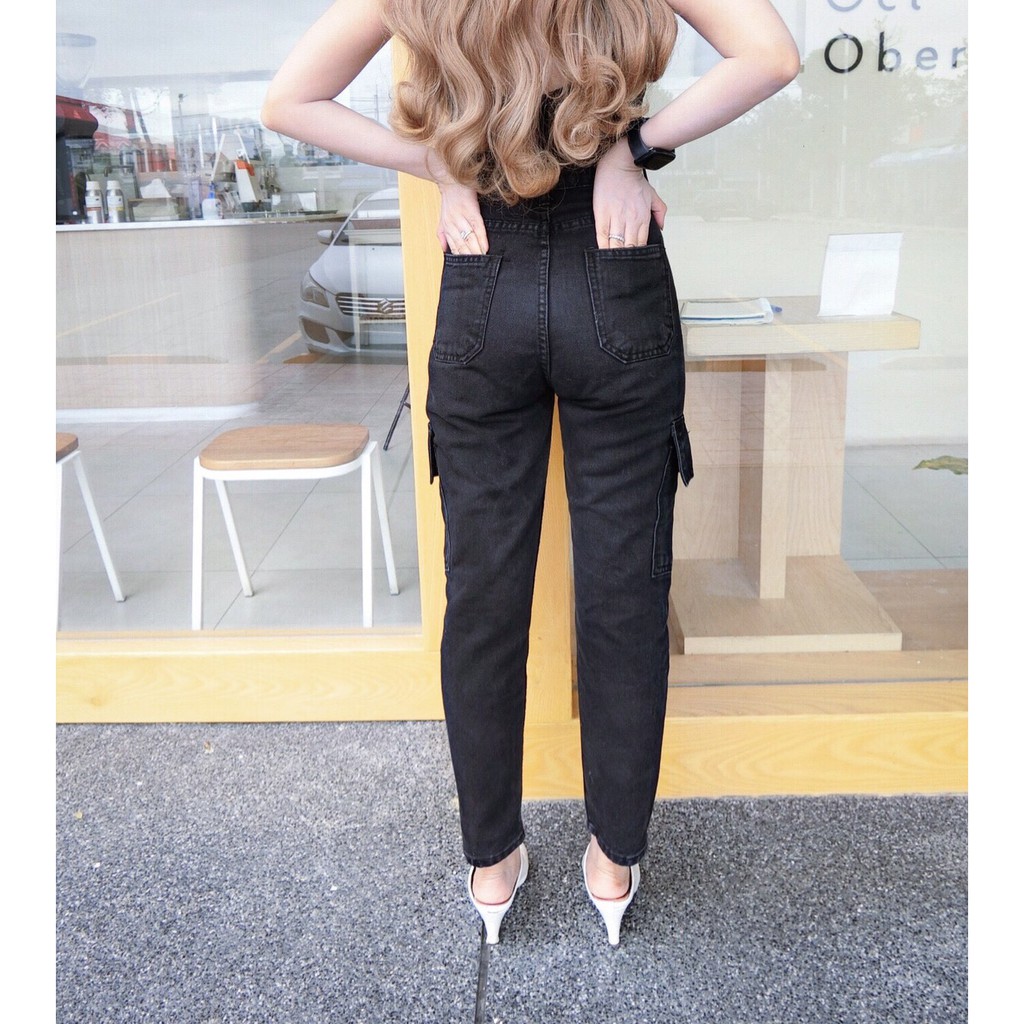 ภาพหน้าปกสินค้าCc jeans 136 กางเกงยีนส์ผู้หญิง ทรงบอย แต่งกระเป๋าข้าง จากร้าน aidesing บน Shopee