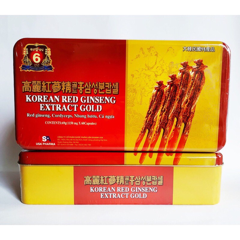 korean-red-ginseng-extract-gold-โสมแดงเกาหลี-อายุ-6-ปี-สกัดเข้มข้น100-1150mg-1-กล่องมี-60-เม็ด-โสมเกาหลีของแท้100