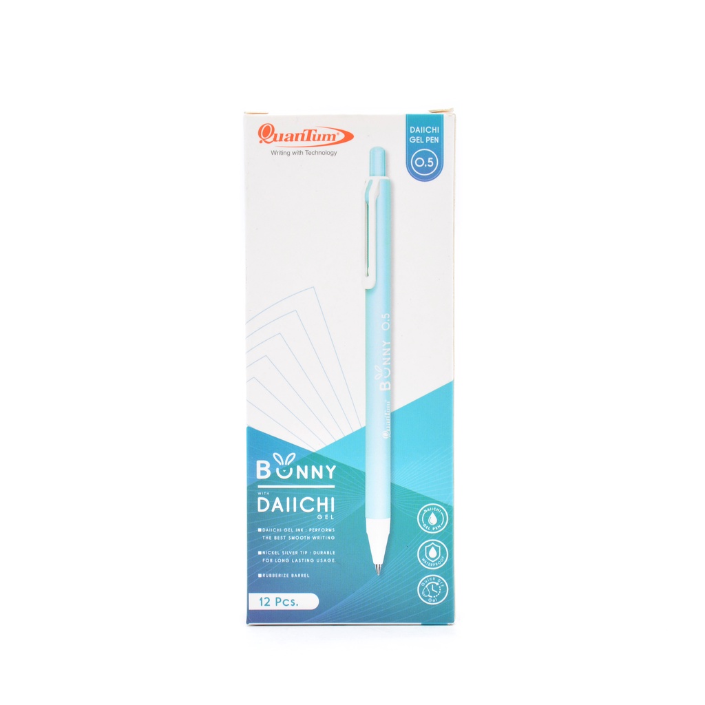 ปากกาควอนตัม-quantum-gel-base-pen-รุ่น-bunny-ปากกาแพ็ค-ปากกาน้ำเงิน-ปากกาหมึกเจล-ปากกา-quantum-ปากา-ปากกากด-ปากกาน้ำเงิน