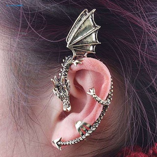 Farfi  1Pc Ear Cuff Women Carved Dragon Ear Clips Attractive