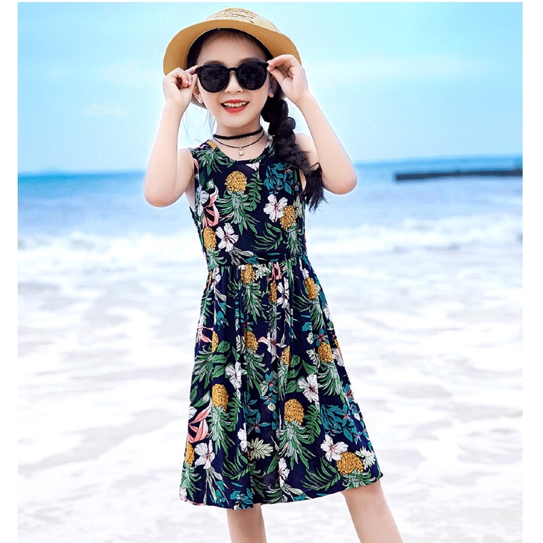 cod-parent-child-dress-dress-girls-dress-summerbeach-dress