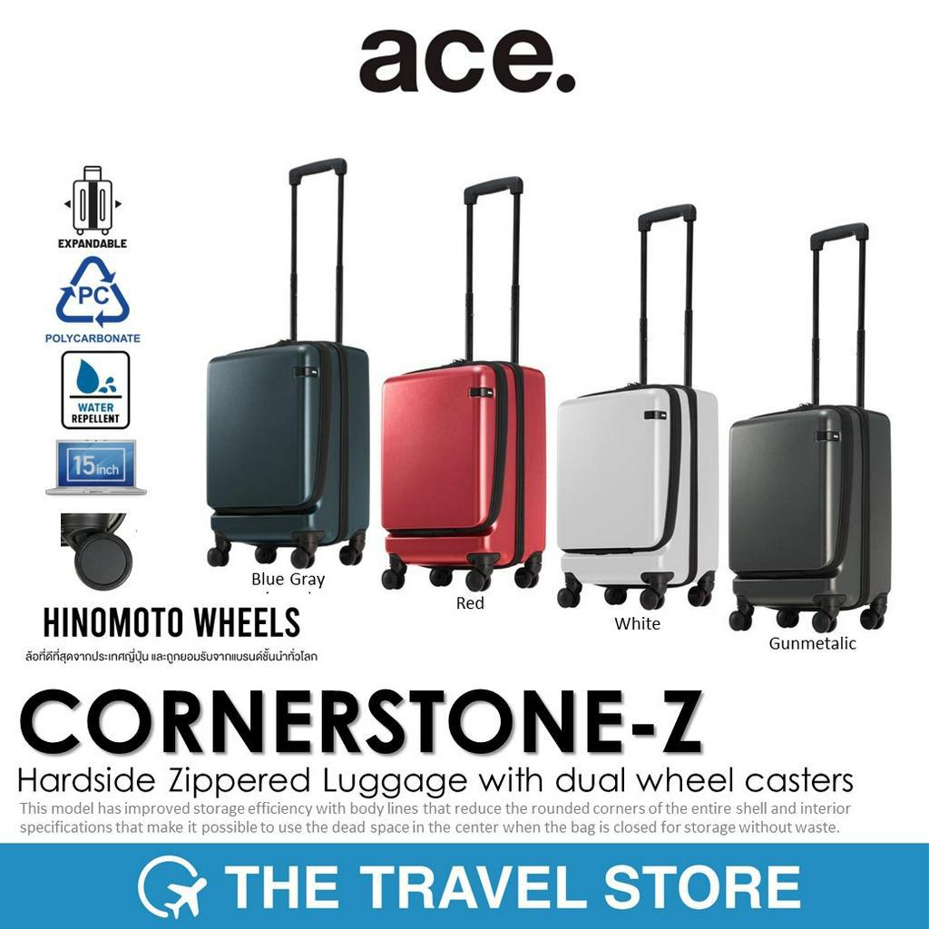 ace. Cornerstone-Z Hard side zippered luggage with dual wheel casters 21  (5 Years Warranty) | Shopee Thailand
