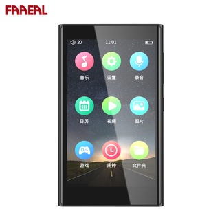 Faaeal RUIZU H10 เครื่องเล่น MP3 บลูทูธ 16GB 32GB หน้าจอสัมผัส เครื่องเล่นเพลง MP4 พร้อมลําโพง วิทยุ FM บันทึก EBook