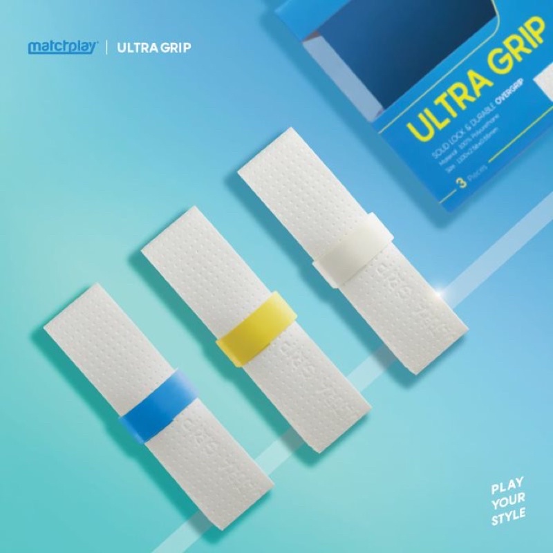 ภาพหน้าปกสินค้าMatchPlay ULTRA GRIP 3 pcs./box เทปพันด้ามไม้แบดมินตัน วัสดุ PU คุณภาพสูง จากร้าน matchplay บน Shopee