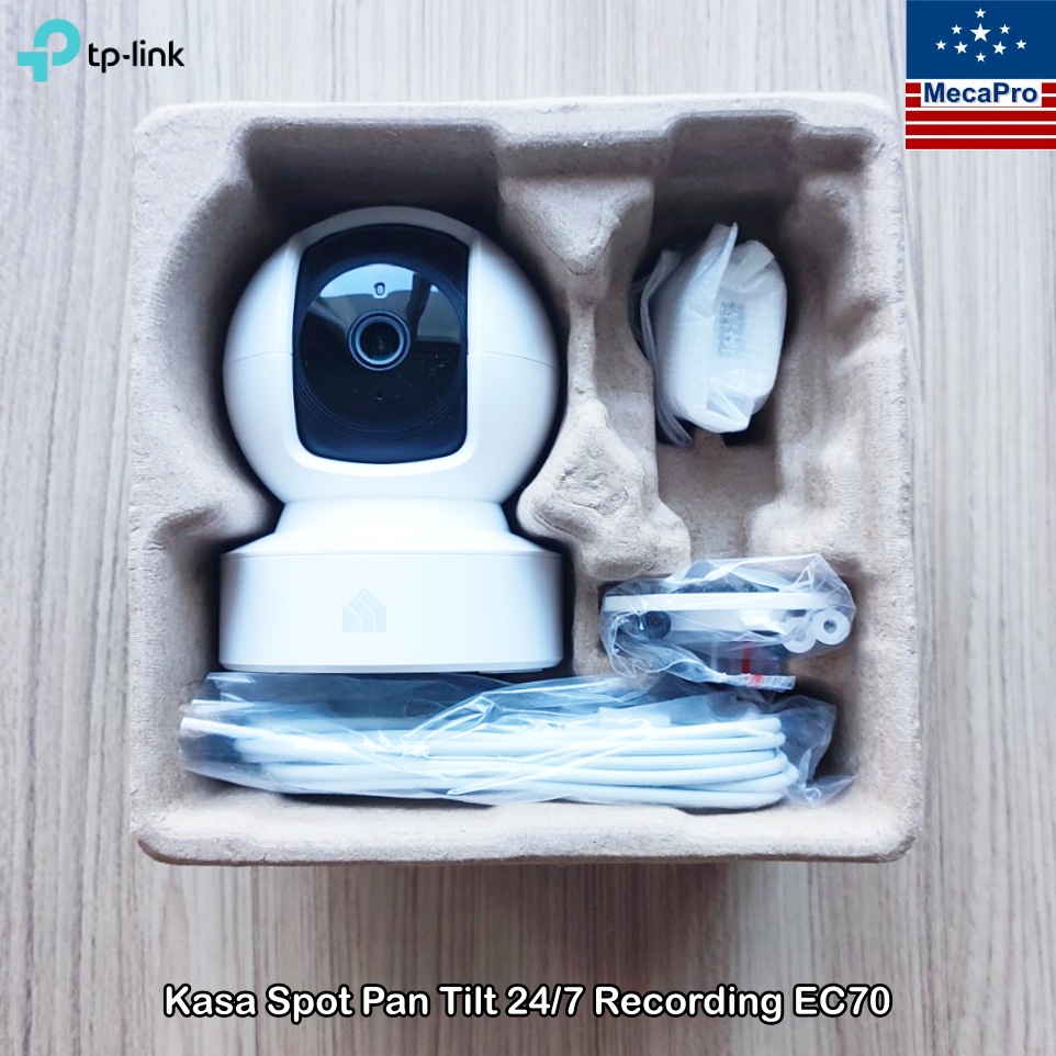 TP-Link®Kasa Spot Pan Tilt 24/7 Recording EC70 กล้องวงจรปิดสมาร์ทโฮม ...
