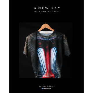 A NEW DAY 129  เสื้อแนวสตรีท ลาย ลิง Baboon