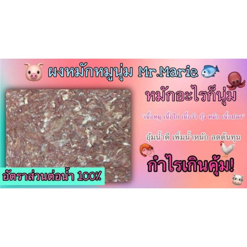 ผงหมักหมูนุ่ม-เนื้อนุ่ม-ประหยัดเวลาในการหมัก-ปลอดภัย-100-ไม่มีสารกันบูดขนาด-500-กรัม