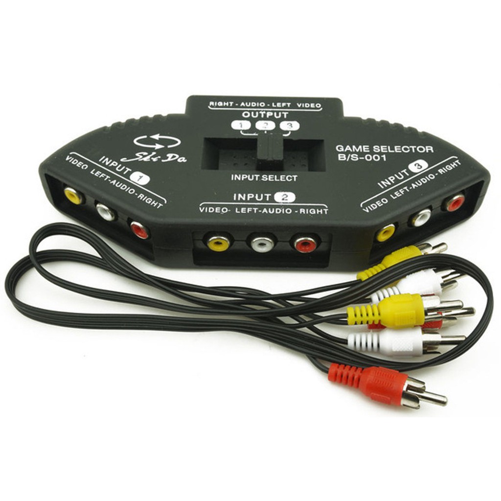 AV Selector Balck AV SELECTOR SWITCH เข้า 4 เลือกออก 1 Shopee