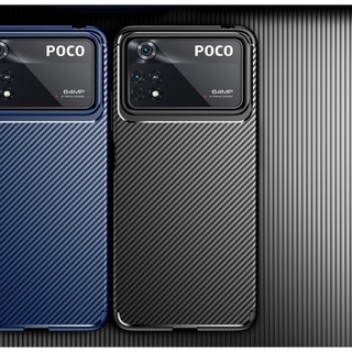 เคสโทรศัพท์มือถือ คาร์บอนไฟเบอร์ แบบนิ่ม ผิวด้าน ลายด้วง สําหรับ Xiaomi Poco X4 Pro 5G Poco X4 NFC M4 Pro
