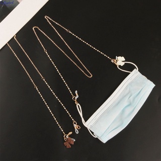 Glasses chain hanging neck mask anti-lost rope dual-use light skin bowknot pearl long chain mask hanging