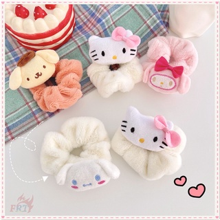 SANRIO ☀ ที่คาดผม ผ้ากํามะหยี่ขนนิ่ม ลายการ์ตูน Cinnamoroll Melody Hello Kitty Pom Pom Purin ☀ 1 ชิ้น น่ารัก ที่คาดผม แฟชั่น ยืดหยุ่น ยางรัดผม สายรัดข้อมือ เครื่องประดับ อุปกรณ์