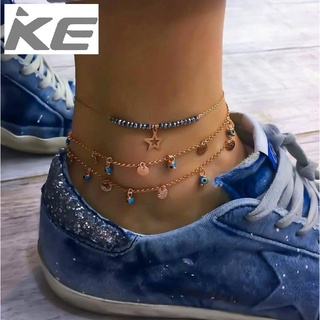 Jewelry Popular elephant leaf five-pointed star water drop diamond multi-piece anklet for girl