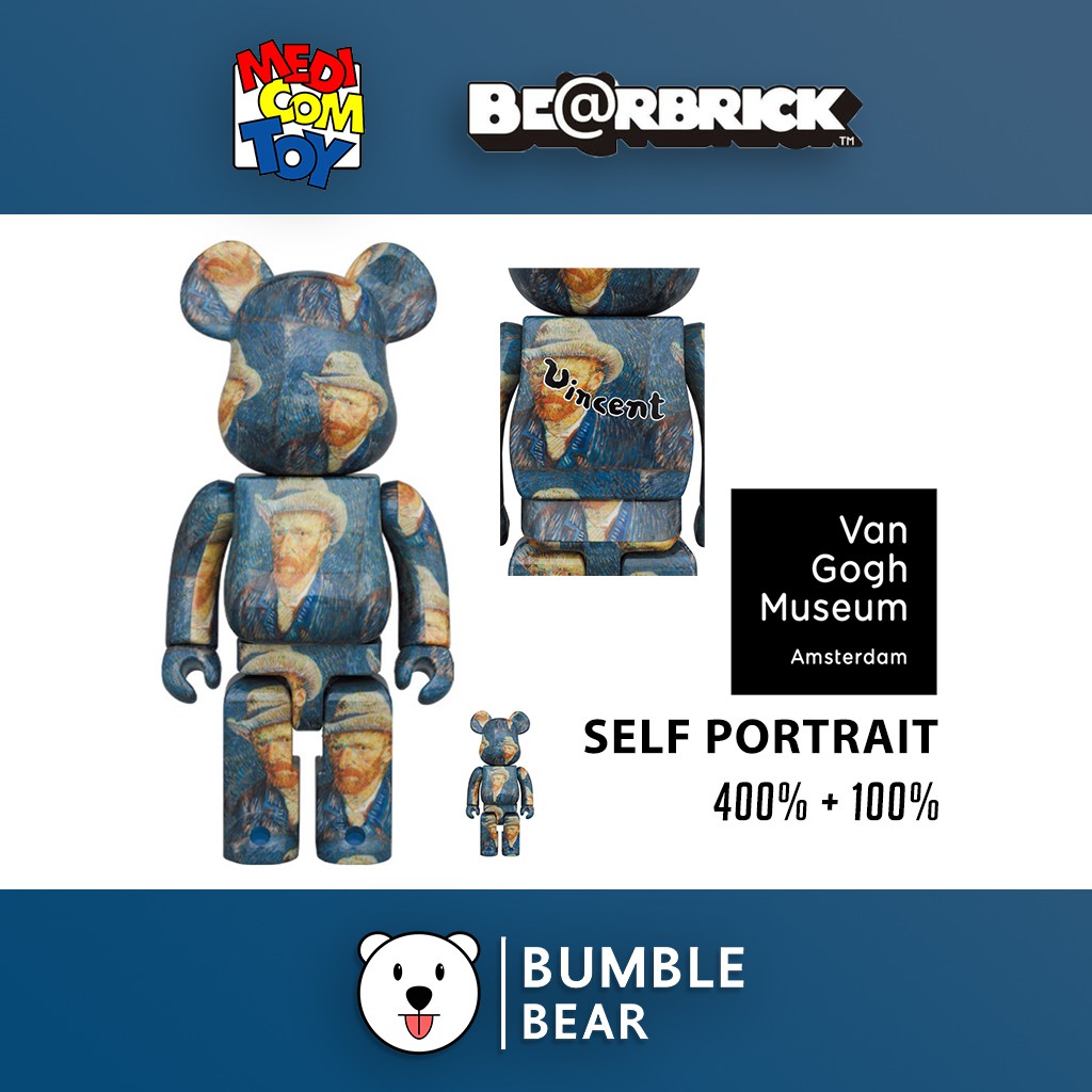 ของแท้-400-100-bearbrick-van-gogh-self-portrait