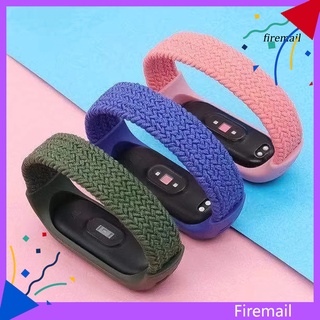firemail Watchband Single Loop Replacement Nylon Braided Elastic Watch Strap Wristband for Xiaomi Mi Band 3/4/5/6/NFC