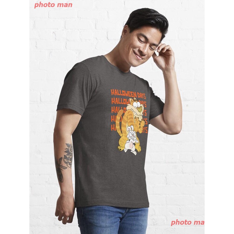 photo-man-แบล็ค-วิโดว์-เสื้อยืดblack-widow-tshirt-halloween-2021-horror-pumpkin-black-t-shirt-essential-t-shirt-คู่