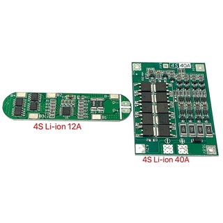 ภาพหน้าปกสินค้าBMS 4S 12A กับ 4S 40A ไอออน 3.7 แผ่นบอร์ดโมดูลป้องกัน 4 ช่อง 14.8 -16.8 V 18650 Bms ที่เกี่ยวข้อง