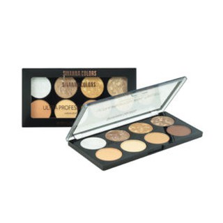 สุดคุ้มพาเลทไฮไลท์คอนทัวร์ Sivanna Colors Ultra Professional Pallete Highlight & Contour hf1001