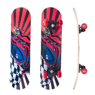 สเก็ตบอร์ดสำหรับเด็ก สเก็ตบอร์ด4ล้อ skateboard 60cm กระดานไม้เมเปิ้ล สำหรับอายุ 4-10ปี convincing6