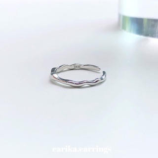 (กรอกโค้ด 72W5V ลด 65.-) earika.earrings - simple rough ring แหวนเกลี้ยงขรุขระเงินแท้ ฟรีไซส์ปรับขนาดได้