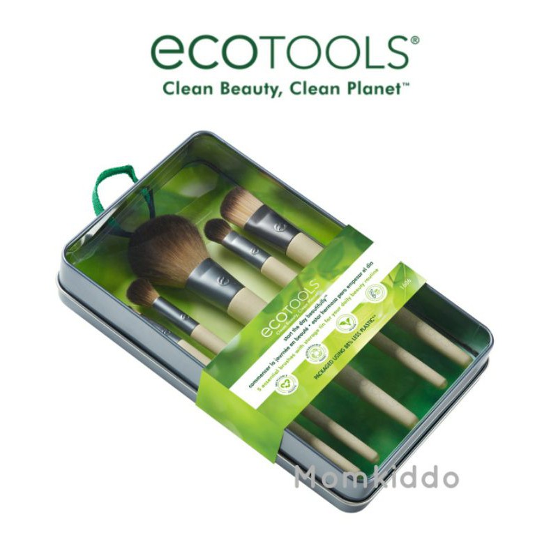 ของแท้100-ชุดแปรงแต่งหน้า-ตา-ecotools-start-the-day-beautifully-defined-eye-kit-5-piece-set-amp-storageพร้อมกล่องเก็บ