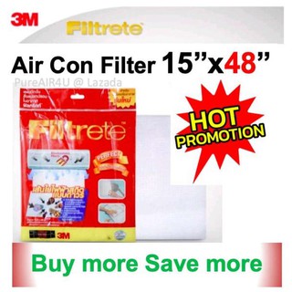 สินค้า 👍ถูกที่สุด💥 แผ่นกรองอากาศ 3M Filtrete ขนาด size 15” x 48” Aircon Filter 3M ฟิลทรีตท์ แผ่นดักจับสิ่งแปลกปลอมในอากาศ