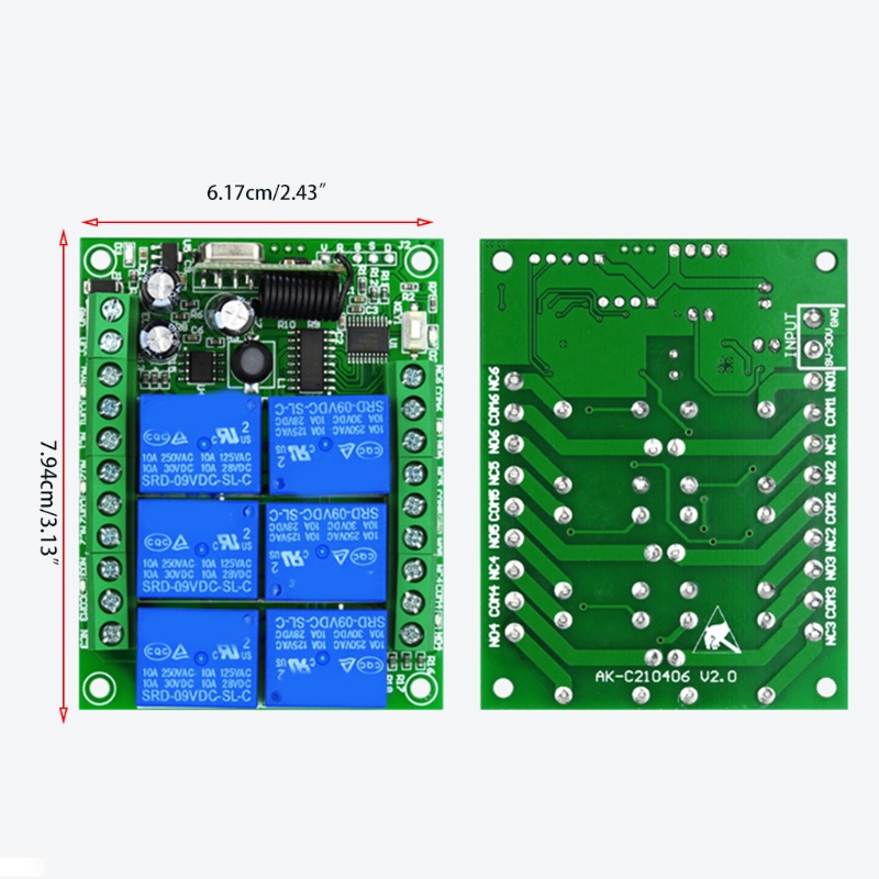 ann-315-433mhz-สวิตช์รีโมตควบคุมระยะไกลไร้สาย-dc-12v-6ch-6ch-rf-และตัวรับสัญญาณ-3000-ม