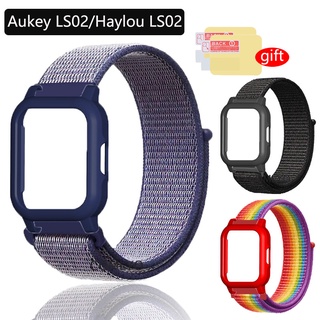 Aukey LS02 Haylou Strap LS02 สมาร์ทวอทช์ สายนาฬิกา สร้อยข้อมือ ไนล่อนนุ่ม ฟิล์มป้องกัน สําหรับห่วงเข็มขัด