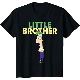 เสื้อยืดผ้าฝ้ายพรีเมี่ยม เสื้อยืด พิมพ์ลาย Disney Phineas And Ferb The Green Brother