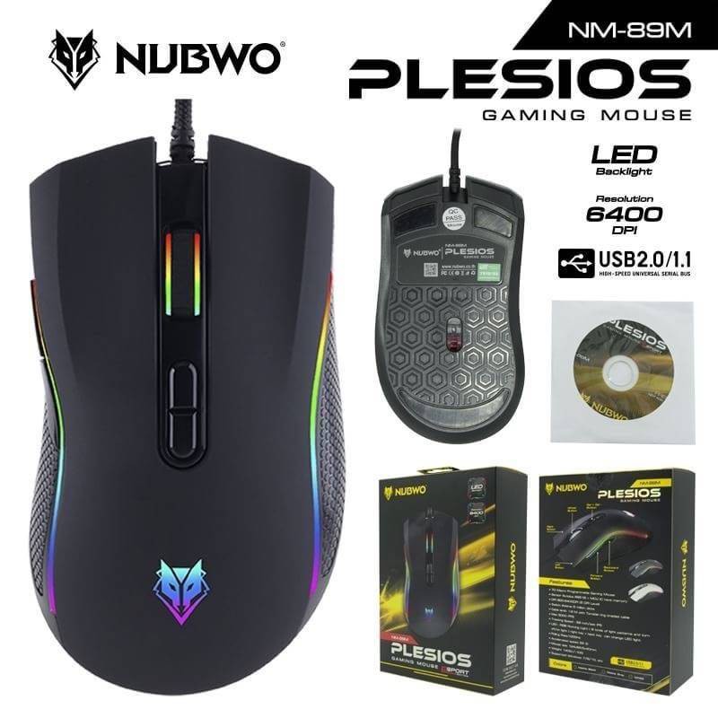 ภาพสินค้าเมาส์เกมมิ่งมาโคร NUBWO PLESIOS NM-89M /nm90m USB Mouse Macro มี4สี จากร้าน prapakorn บน Shopee ภาพที่ 4
